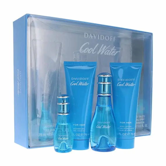 كول ووتر وومان + لوشن للجسم + جل استحمام من Davidoff Eau…