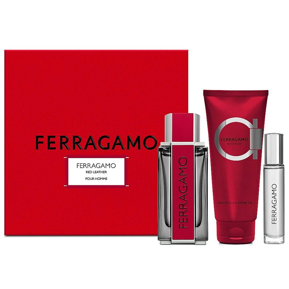 Red Leather + Shampoo & Shower Gel by Salvatore Ferragamo…