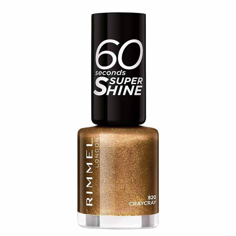 60 Seconds Super Shine 820 Craycray Nail Polish by Rimmel…