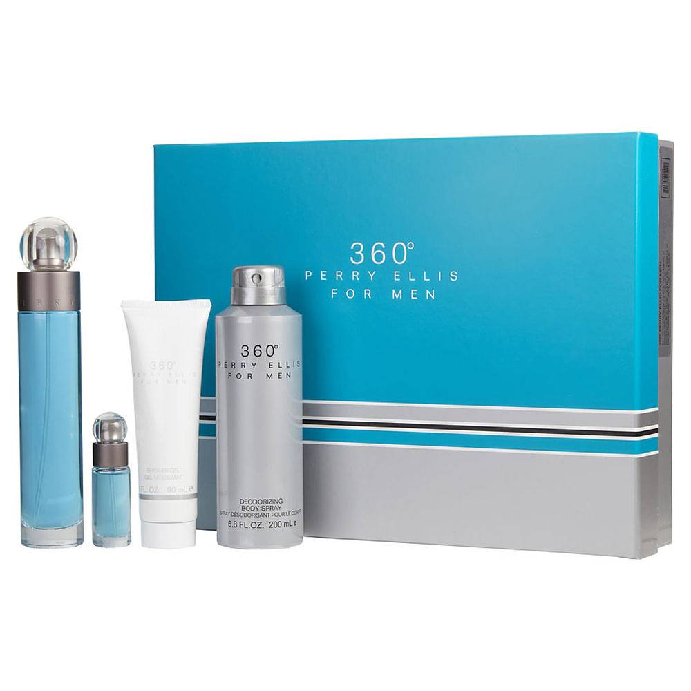 360 + بخاخ للجسم + جل استحمام من Perry Ellis Eau de Toile…