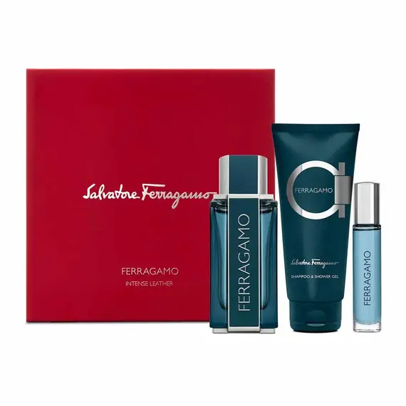 Ferragamo Intense Leather + Shampoo & Shower Gel by Salva…