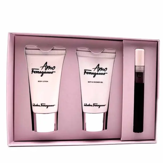 Amo Ferragamo Mini + Body Lotion + Bath & Shower Gel by S…