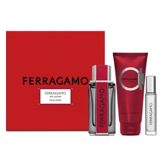 Red Leather + Shampoo & Shower Gel by Salvatore Ferragamo…
