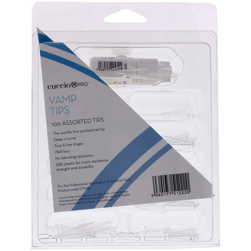 Vamp Tips Assorted Acrylic Nails by Cuccio Pro 100 pcs | UAE