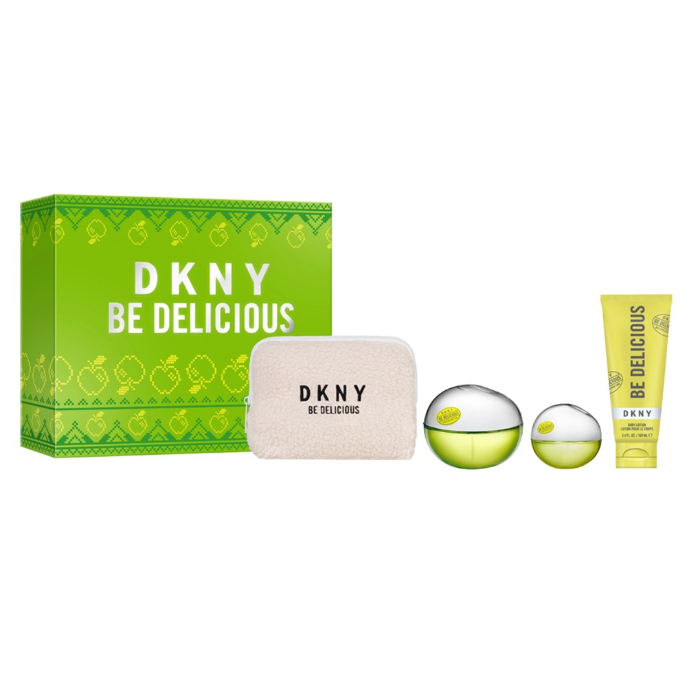 Donna Karan Be Delicious + body lotion + Pouch