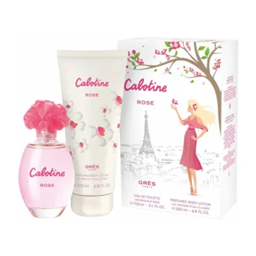 كابوتين روز + لوشن للجسم من Gres Eau de Toilette 100 ml…