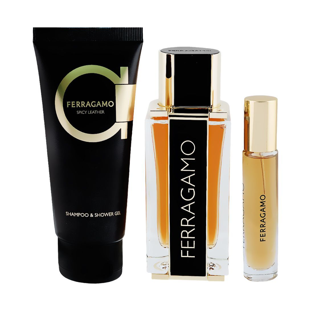 Ferragamo Spicy Leather + Shampoo & shower gel by Salvato…