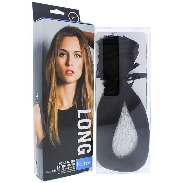 Long R4 Midnight Brown Straight Extension Kit by Hairdo 8…