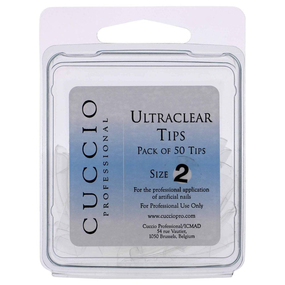 Ultraclear Tips 2 Acrylic Nails by Cuccio Pro 50 pcs | UAE