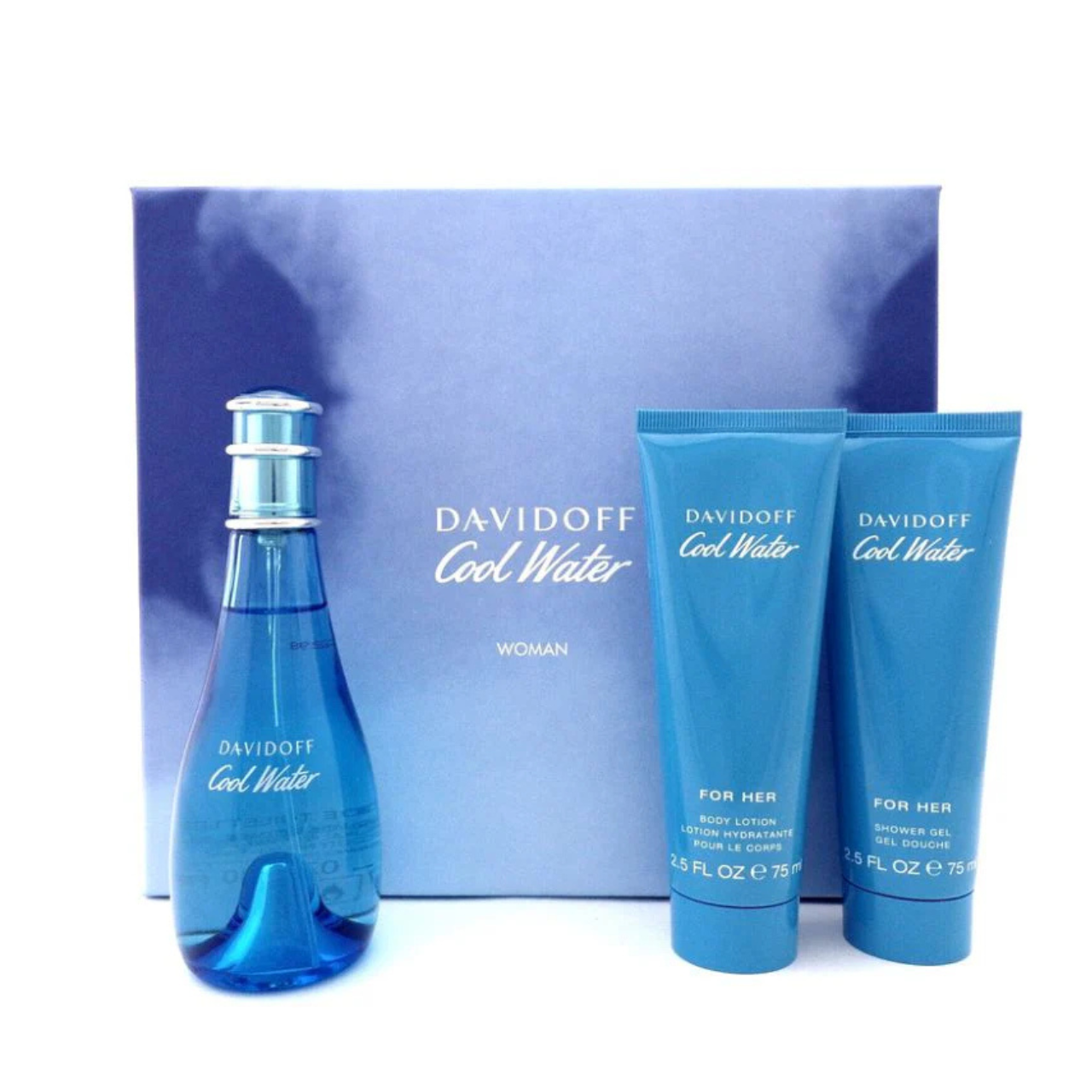 Cool Water Woman + Shower Gel + Body Lotion75ml by Davido…