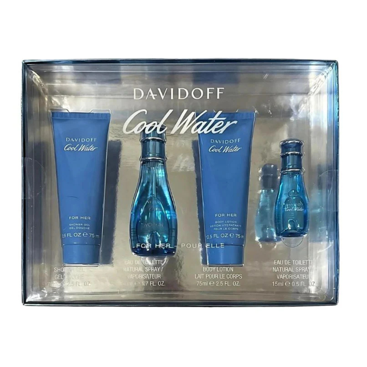 Cool Water Women + Body Lotion75ml + Shower Gel by Davido…
