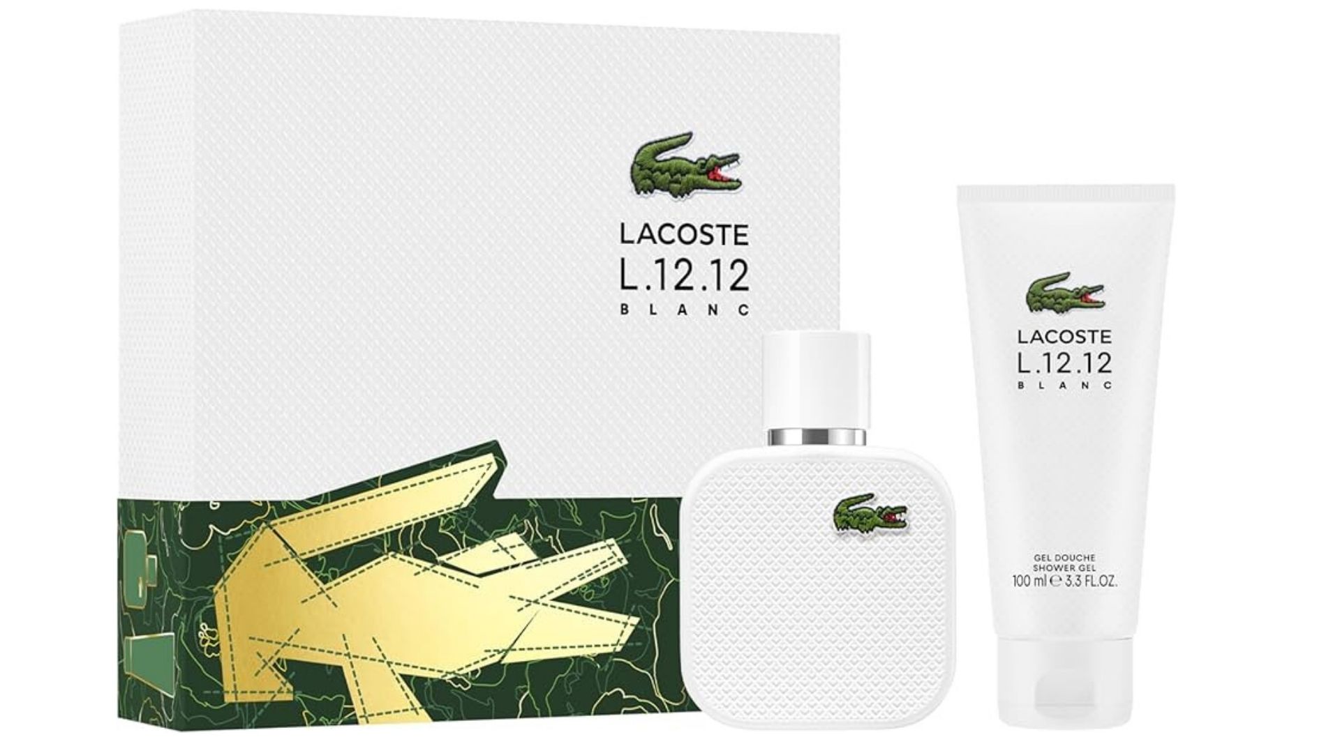 L.12.12 Blanc + Shower Gel by Lacoste Eau de Toilette 50…
