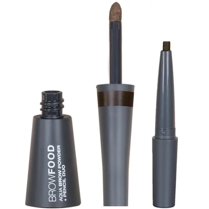 Browfood Aqua Brow Powder And Pencil Duo Taupe Eyebrow Pe…