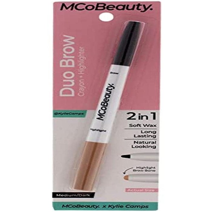 Duo Brow Crayon + Highlighter Dark Brown Eyebrow Pencil b…