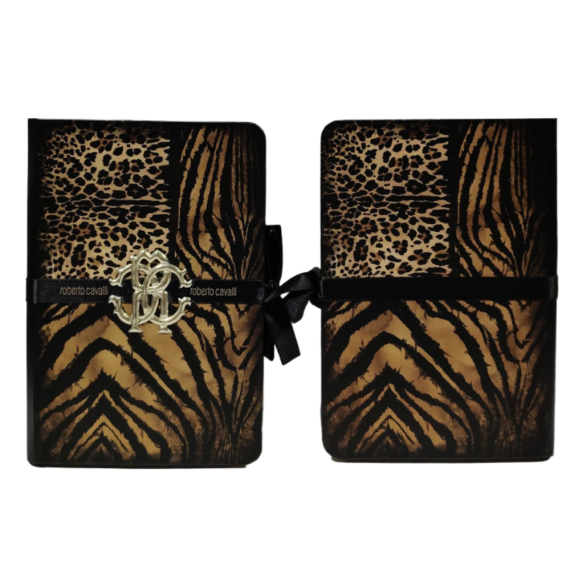 Leopard Print Small Blank Notebook by Roberto Cavalli | UAE