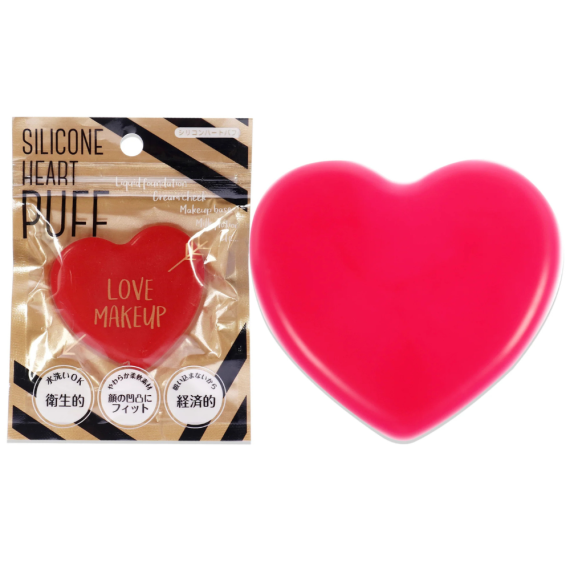 Silicon Heart Love Makeup (Red) Puff by Sun Smile | UAE