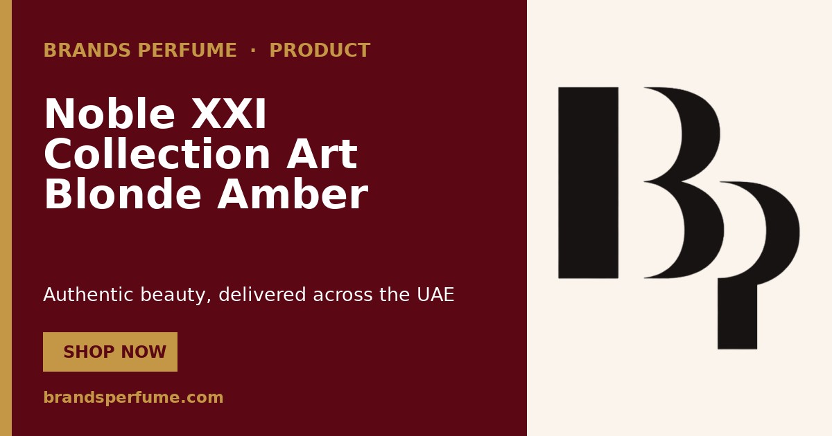 Noble XXI Collection Art Blonde Amber Perfume by Clive Ch…