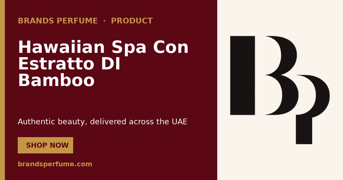 Hawaiian Spa Con Estratto DI Bamboo Anti-fatica Fluido Sp…