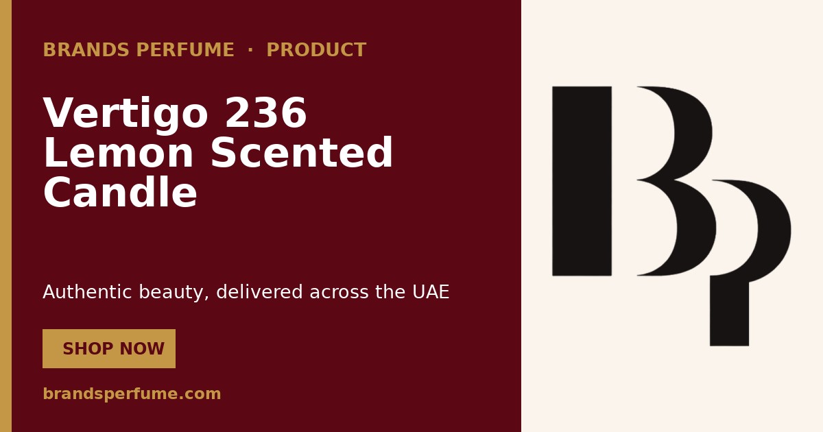 Vertigo 236 Lemon Scented Candle 370 g | Brands Perfume