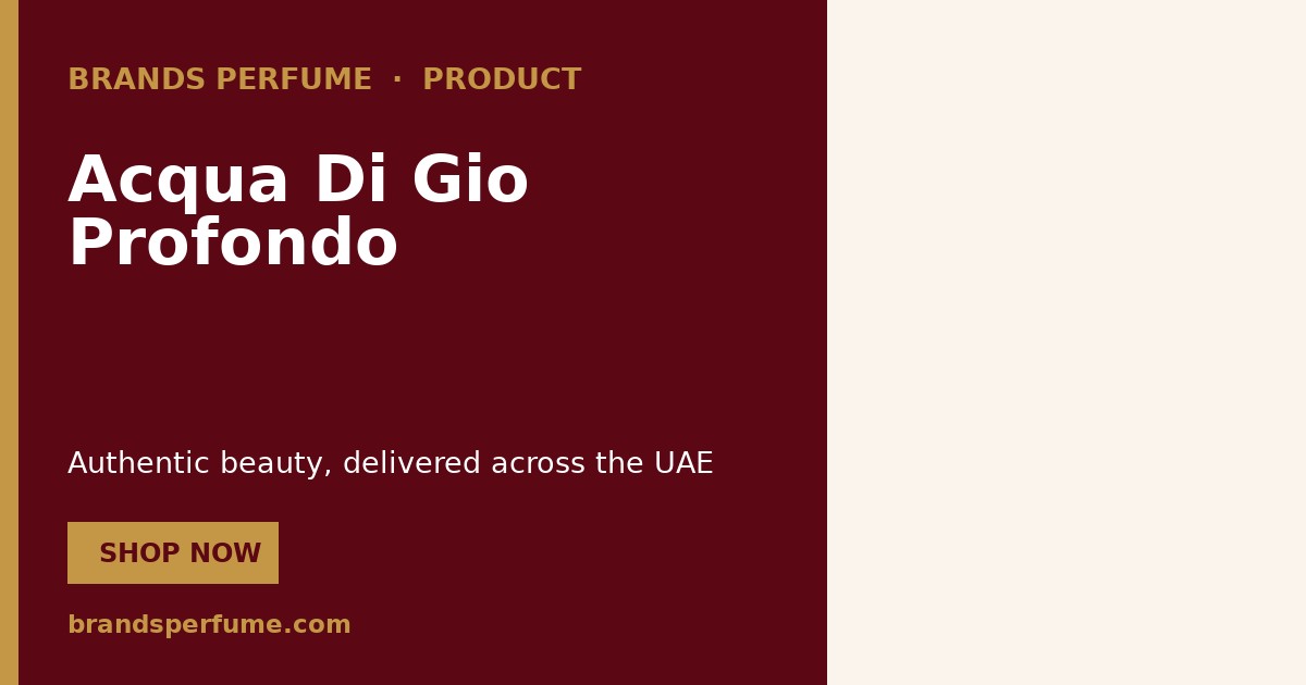 Acqua Di Gio Profondo by Giorgio Armani 50 ml | Buy Online United Arab