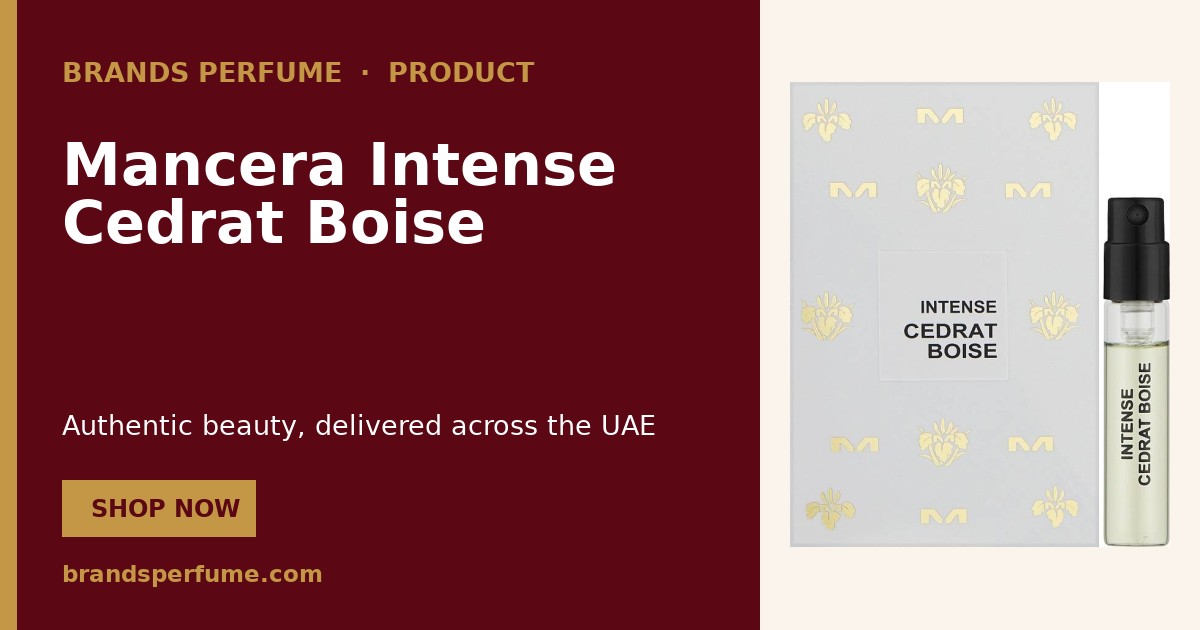 Mancera Intense Cedrat Boise by Mancera Paris 2 ml | Buy Online United