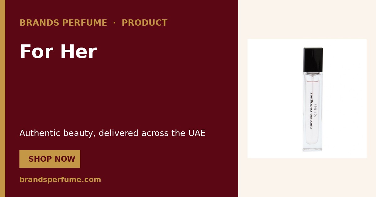 For Her by Narciso Rodriguez 10 ml | Buy Online United Arab Emirates