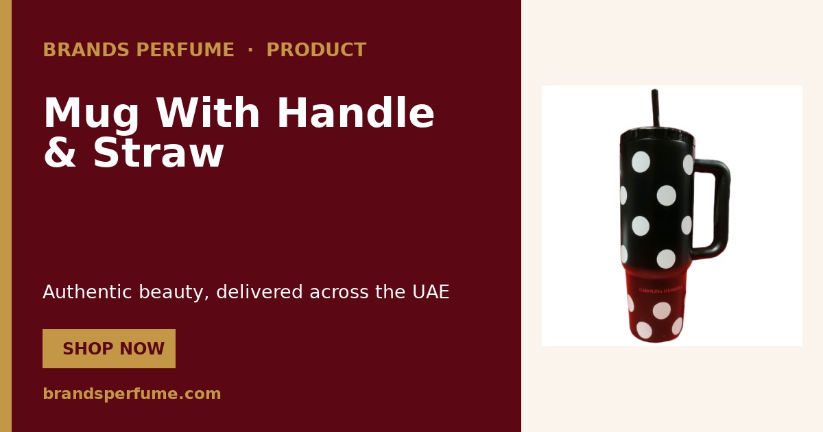 Carolina Herrera Mug With Handle & Straw 850 ml | Brands Perfume
