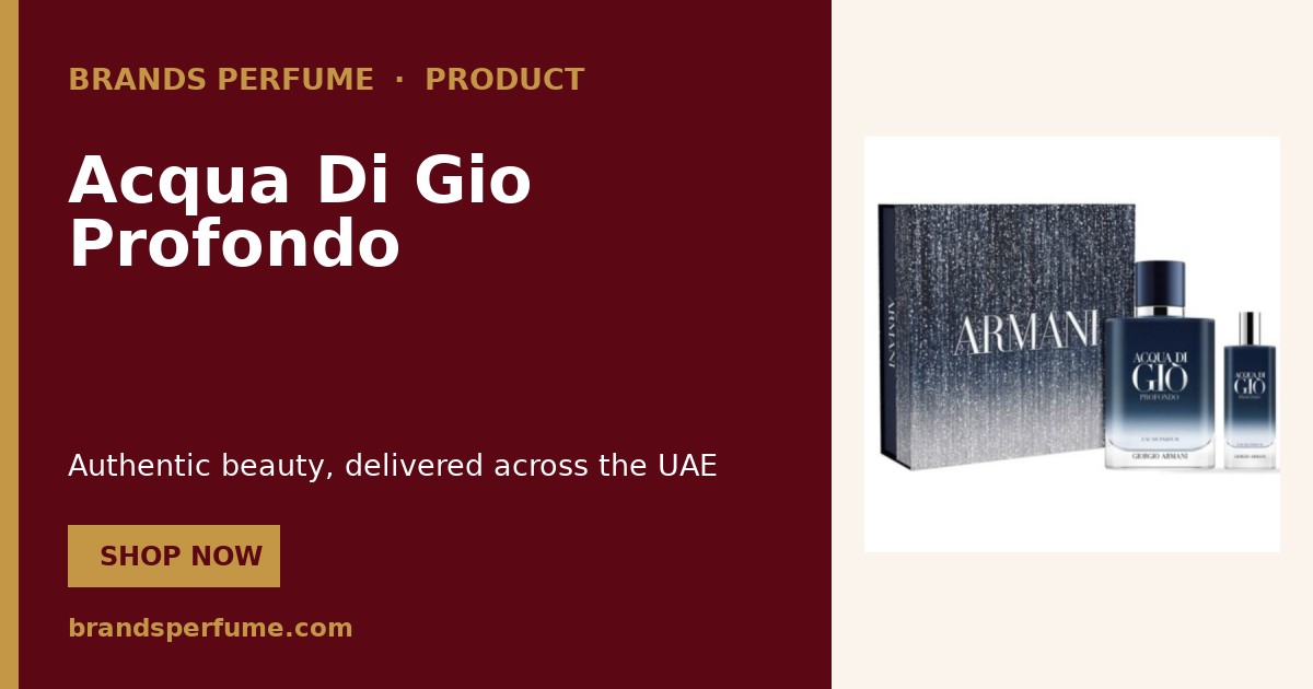 Giorgio Armani Acqua Di Gio Profondo 100 ml | Brands Perfume